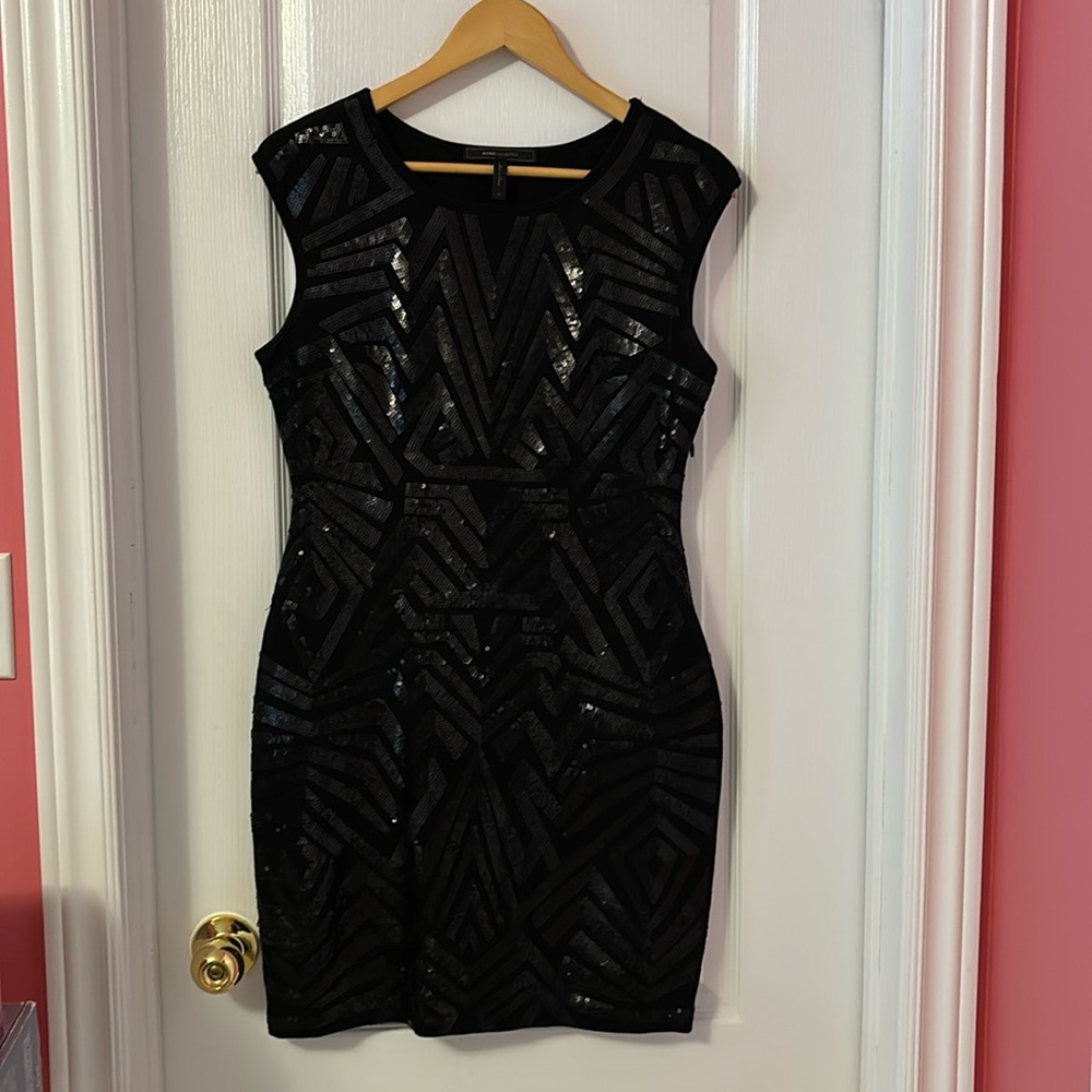 Sequin mini bcbg black dress